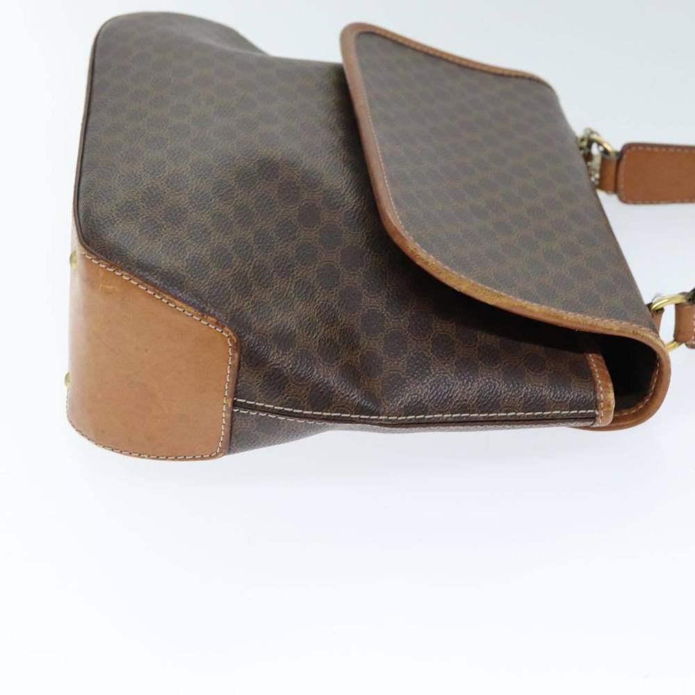 CELINE Macadam Canvas Hand Bag PVC Brown Auth 73419 - Picture 3 of 16